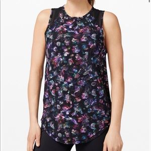 Lululemon Athletica Floral Tank Top - Black and Purple